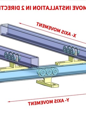 承重型吊轮推拉滑轮轨道五金型滑轮组件  rolley