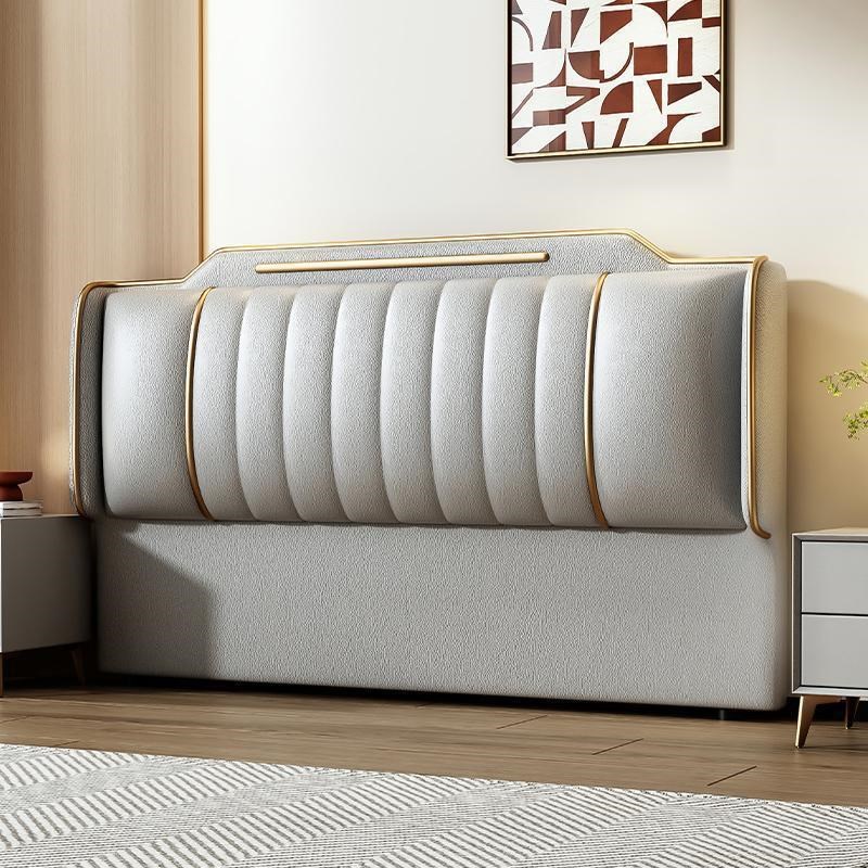 靠背单独落地款免安装实木超薄款猫爪皮科技布轻薄款爆款床头软包