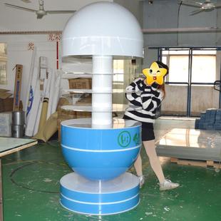 亚克力自动旋转展柜多层有机玻璃展示柜大号异形展示架发光展柜