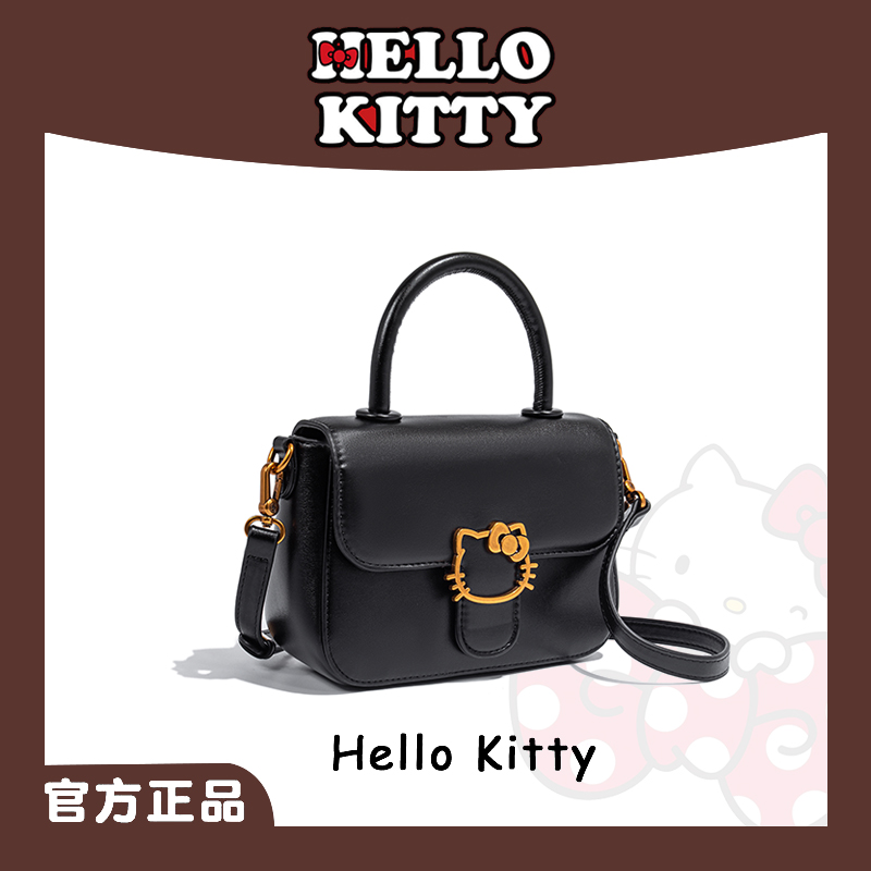 2025新款Hello Kitty黑天鹅秘密城堡百搭时尚潮流单肩包