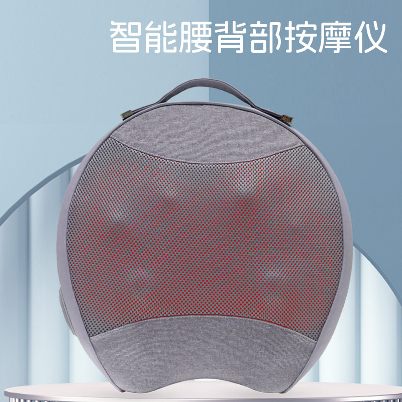 电动热敷按摩靠垫 家用无线便携按摩腰背按摩仪揉捏捶打按摩靠背