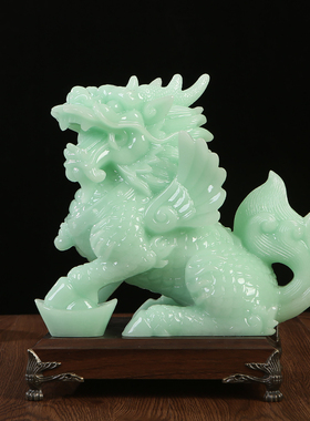 麒麟招财摆件一对风水办公室客厅酒柜玄关装饰工艺品开业乔迁礼品