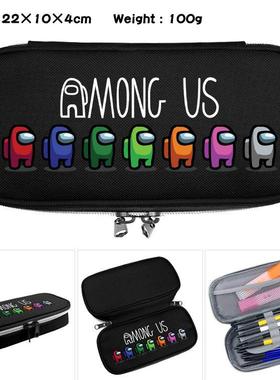 Among us大容量帆布笔袋太空狼人杀笔盒女男生中小学生铅笔文具盒