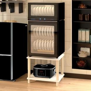 消毒柜置物架厨房落地多层洗碗机底座托架微波炉垫高实木架子