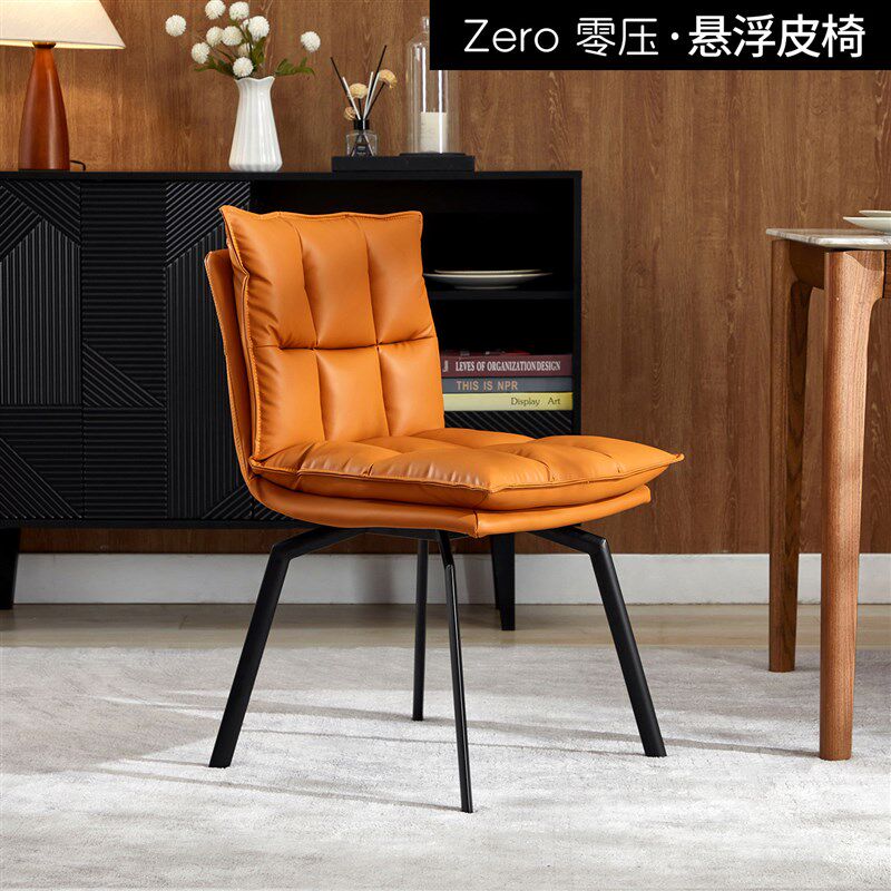 舒服轻奢高级感餐椅家用简约复古小户型餐厅靠背椅餐桌椅子可旋转