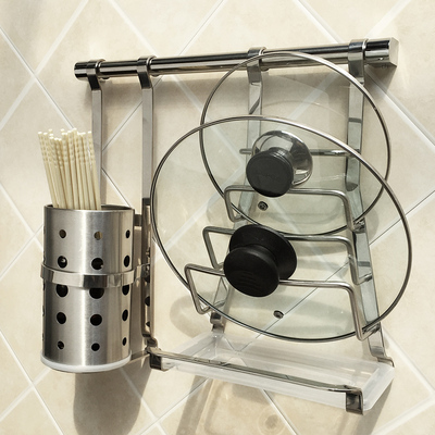 精选飞鸥304不锈钢厨房挂件壁挂式筷子筒筷子架家用置物收纳架挂