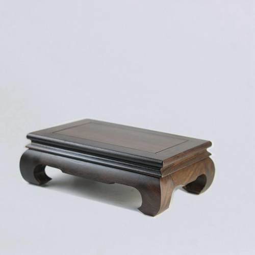 长方形实木底座茶壶花瓶花盆鱼缸佛像摆件工艺品架黑檀木榫卯结构