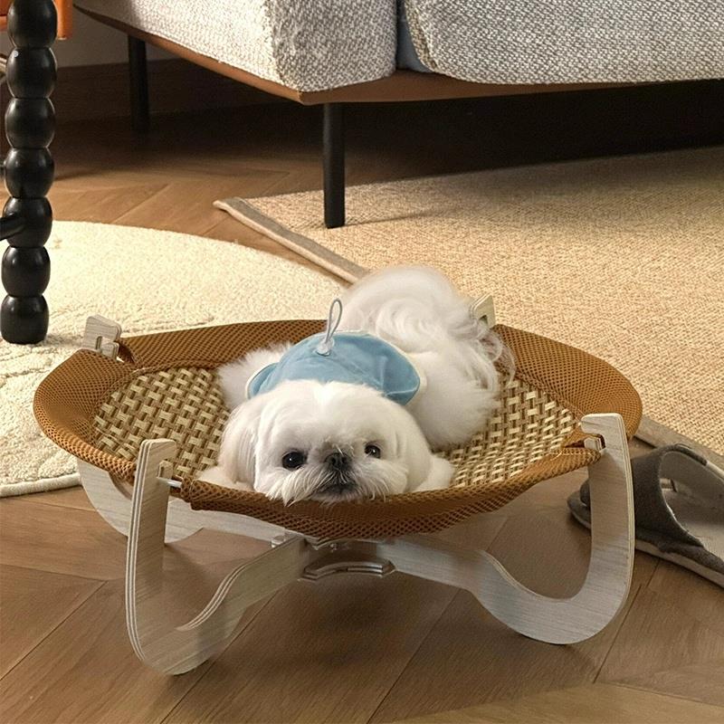 猫窝四季通用行军床猫窝狗狗凉席吊床可拆洗狗窝透气宠物冰垫用品