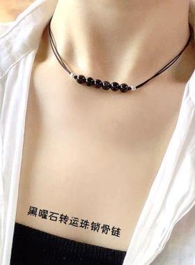 甲状腺术后遮挡项链遮疤痕项链甲状腺遮疤神器脖子黑曜石暗黑系