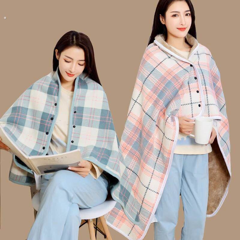 斗篷披肩外搭毛毯子男女秋冬保暖加厚办公室两用空调加绒月子披风