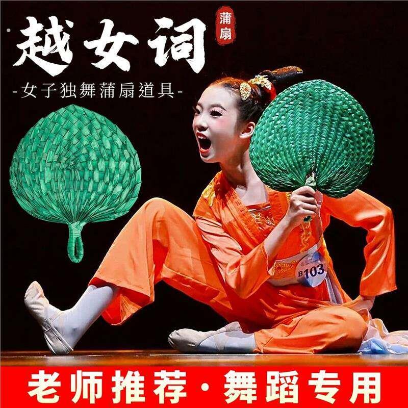 越女词扇子中国风古典舞扇子专用团扇蒲扇舞蹈道具古风舞台演出
