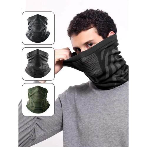 加厚冬季骑行面罩男士防寒风加绒保暖围巾电动车脖套骑行围脖口罩