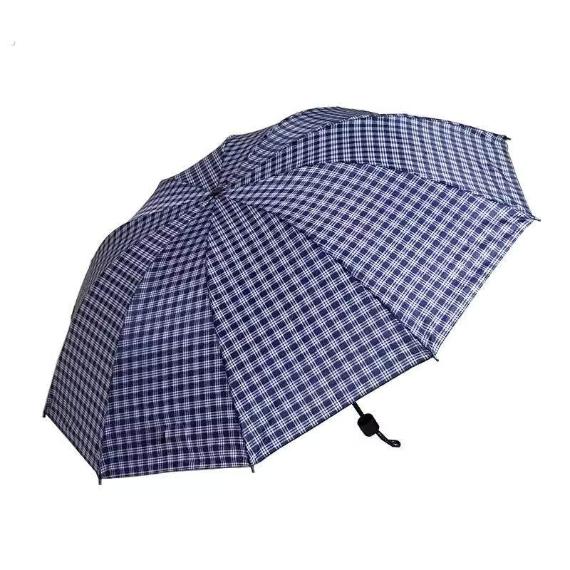 雨众加大加固双人手动折叠雨伞男女士家用特大号格子伞商务礼品伞