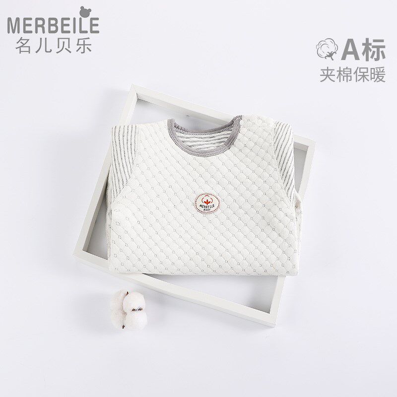 儿童睡袍婴儿秋冬纯棉三层夹棉男童女童1-3岁2宝宝睡衣冬季加厚款
