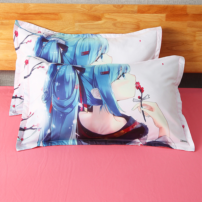 diy来图定制蕾姆二次元枕芯套贞德卡通动漫枕头套48x74cm学生枕套