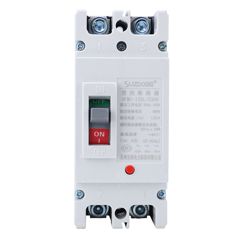 单相塑壳断路器220V空气开关100A125A150A160A250A二相电家用总开