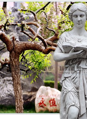 校园励志人物雕塑草坪花坛装饰景观摆件毕业留念礼品诵读的老师