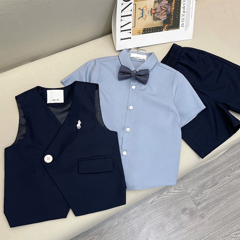 儿童礼服套装2024夏季新款西装马甲男童韩式六一表演服宝宝小西服