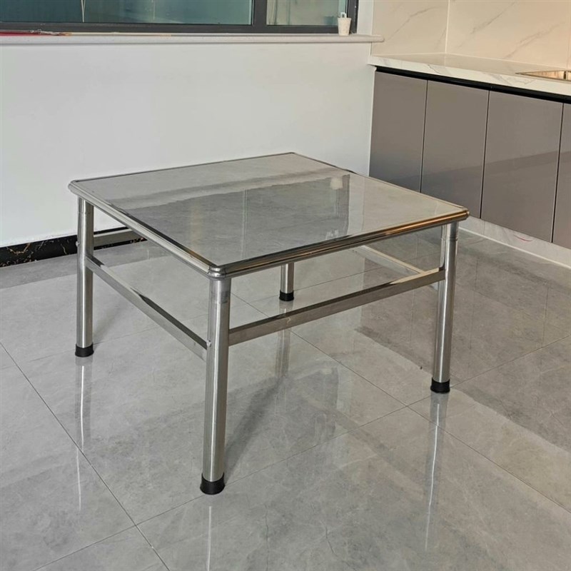 不锈钢加厚方桌架四方桌子框烧烤折叠桌大排档桌正方形家用户外