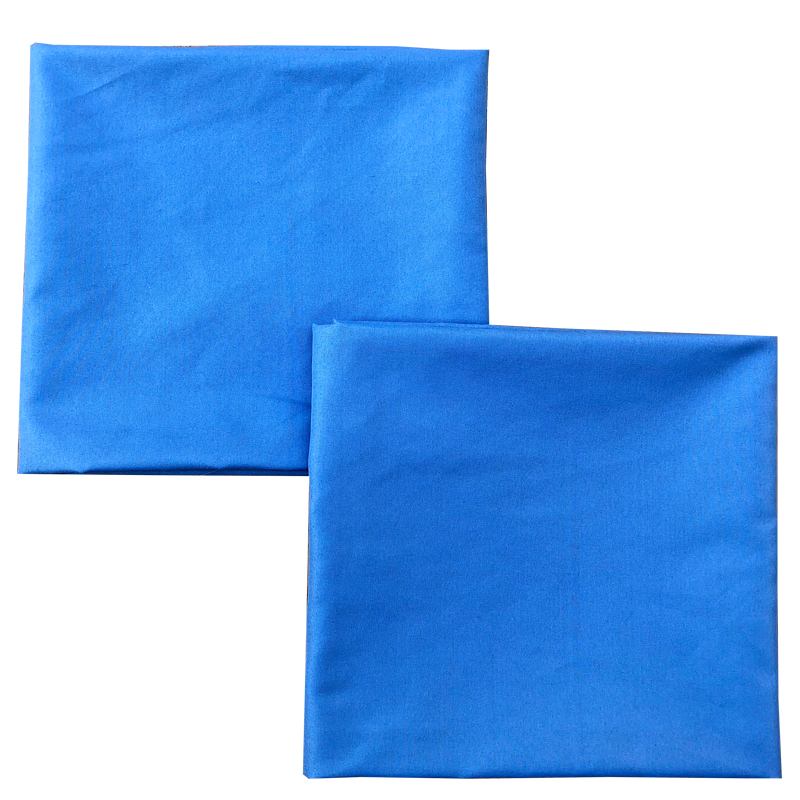 大学生宿舍天蓝色被盖方巾枕套单人湖蓝被蒙小床单叠被子盖布纯蓝