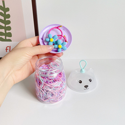 宝宝拇指发圈儿童彩色高弹力一次性皮筋女童扎头发小号不勒发头绳