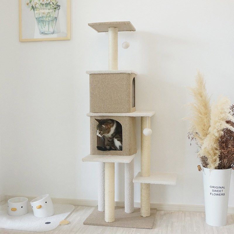 剑麻猫爬架子猫窝猫树一体大型猫抓柱猫跳台四季通用猫架子不占地,宠物/宠物食品及用品,猫爬架,淘宝优惠券,粉丝福利购,淘宝优惠卷