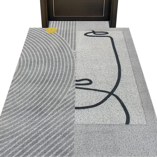 丝圈入户门地垫可裁剪脚垫轻奢风家用大门口进门垫子玄关地毯防滑