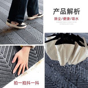 蓝色入户门地垫玄关门口地毯门外高级感室外进门耐脏脚垫防滑门垫