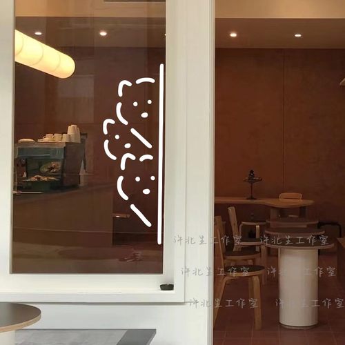 可爱小猫咪图案墙贴纸 房间房门衣柜墙角装饰贴画店铺橱窗玻璃贴