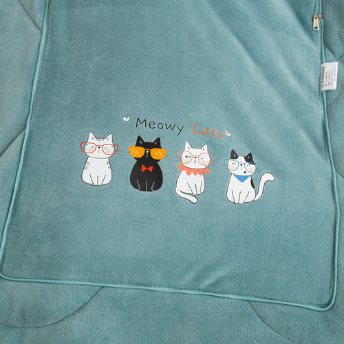 冬季加厚毛毯折叠抱枕被子两用珊瑚绒毯子午睡办公室汽车载二合一