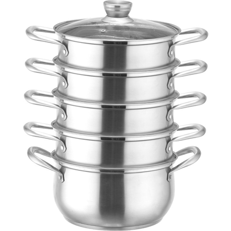 二层三层四层多层蒸锅304不锈钢锅具小蒸笼屉18/20/22/24/26/28cm