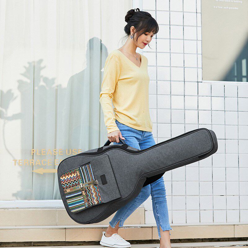 40 41寸朗汀特色个性吉他背袋双肩民谣木吉他袋加棉琴包防水他包