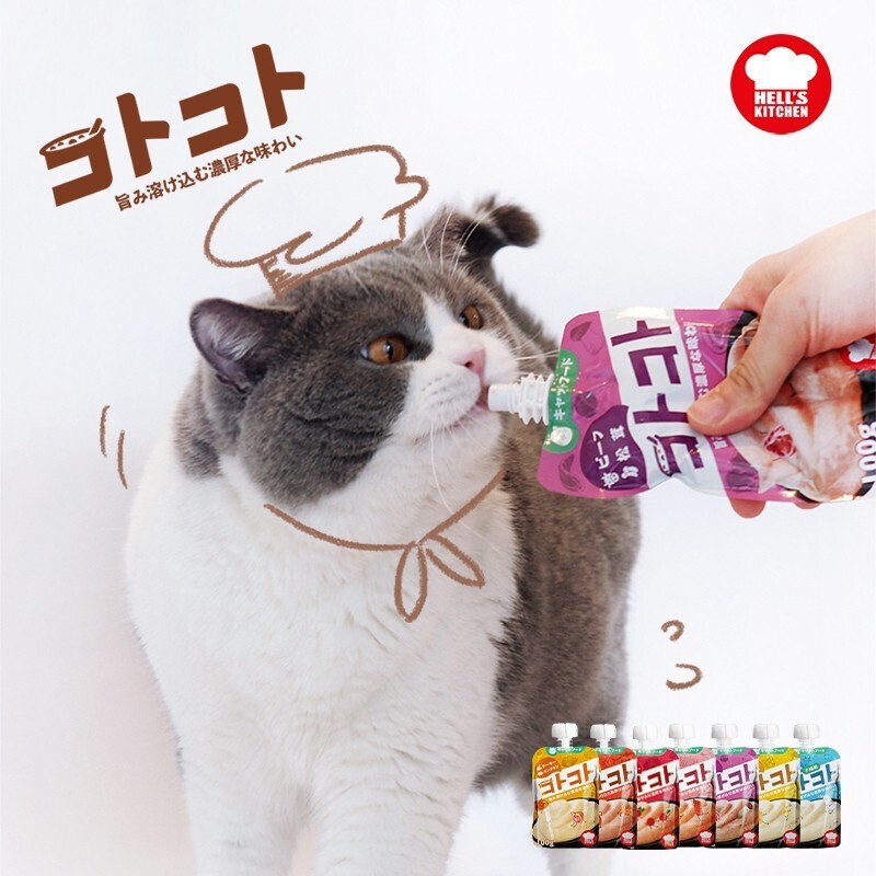 地狱厨房猫咕噜酱成幼猫营养补水湿粮肉泥肉酱猫餐包软包猫罐头
