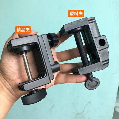 户外露营桌面夹座挂灯支架可伸缩收纳简单应急灯万向软管挂灯架