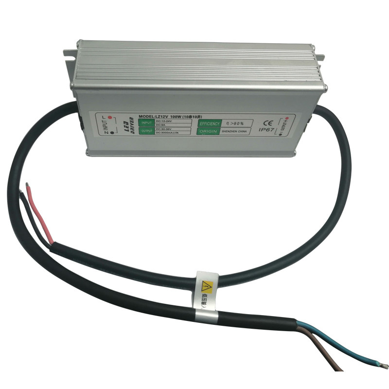 12V24V防水LED驱动电源100W户外恒流镇流器水下诱鱼光源黄光