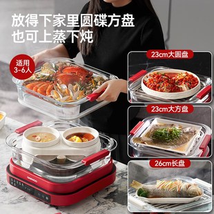 大宇玻璃电蒸锅炖煮多功能家用一体蒸笼2025新款多层大容量料理锅