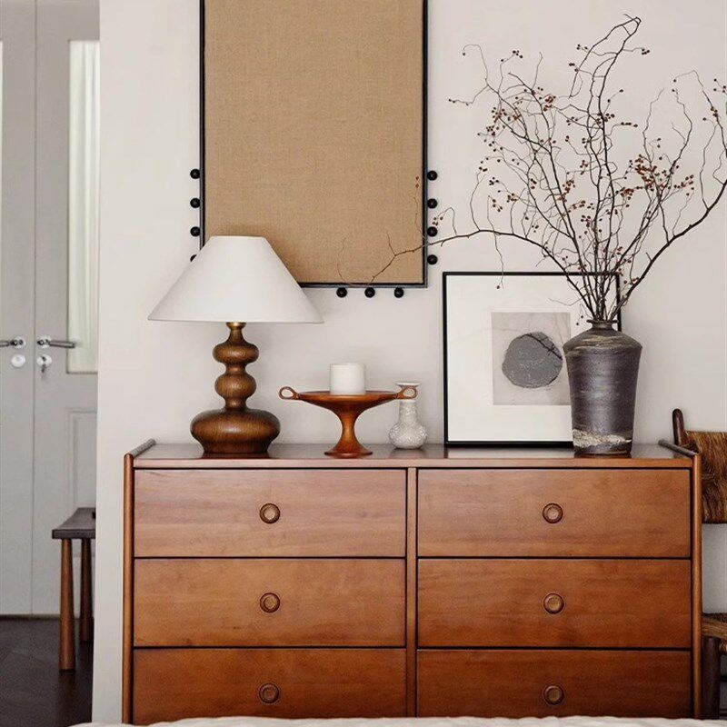 法式复古中古台灯卧室美式新中式侘寂风设计师主卧床头灯高级感66