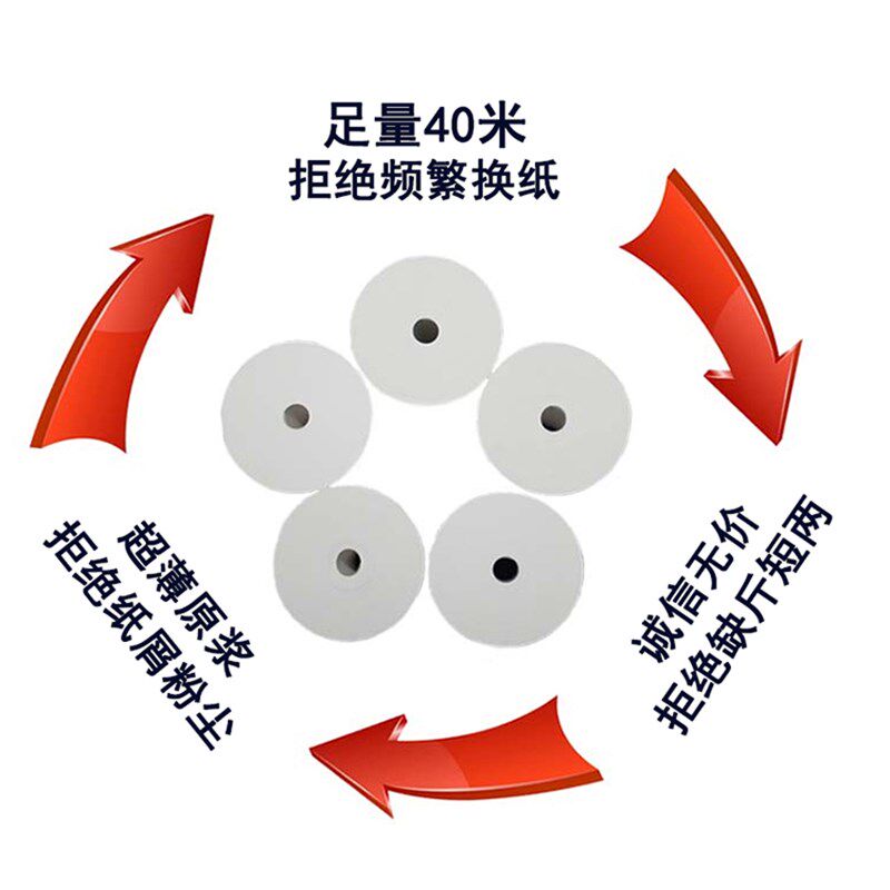 热敏收银纸80*50超薄无芯打印纸餐厅厨房卷纸后厨纸客如云打印机