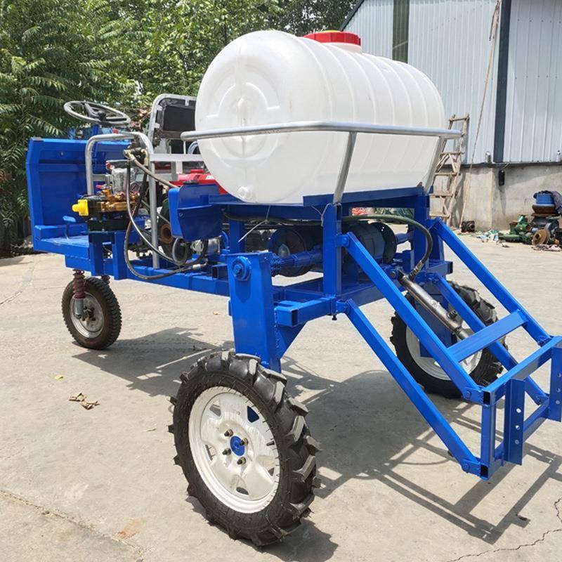高架式大展臂喷药机马力大药桶容积大柴油自走式三轮打药机