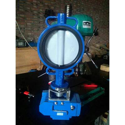 电动阀门D971X-16N尼龙板DN100对夹式蝶阀软密封电控阀