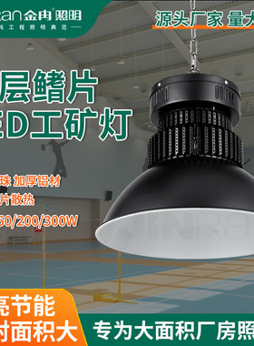 高低塔足瓦黑色LED工矿灯 厂房仓库车间照明超亮体育馆吊灯天棚灯