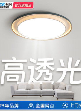 视贝led客厅灯现代简约大气吸顶灯圆形家用大厅大灯伽罗大圆144W