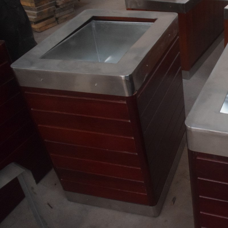 户外不锈钢包边花箱 木花箱厂家批发