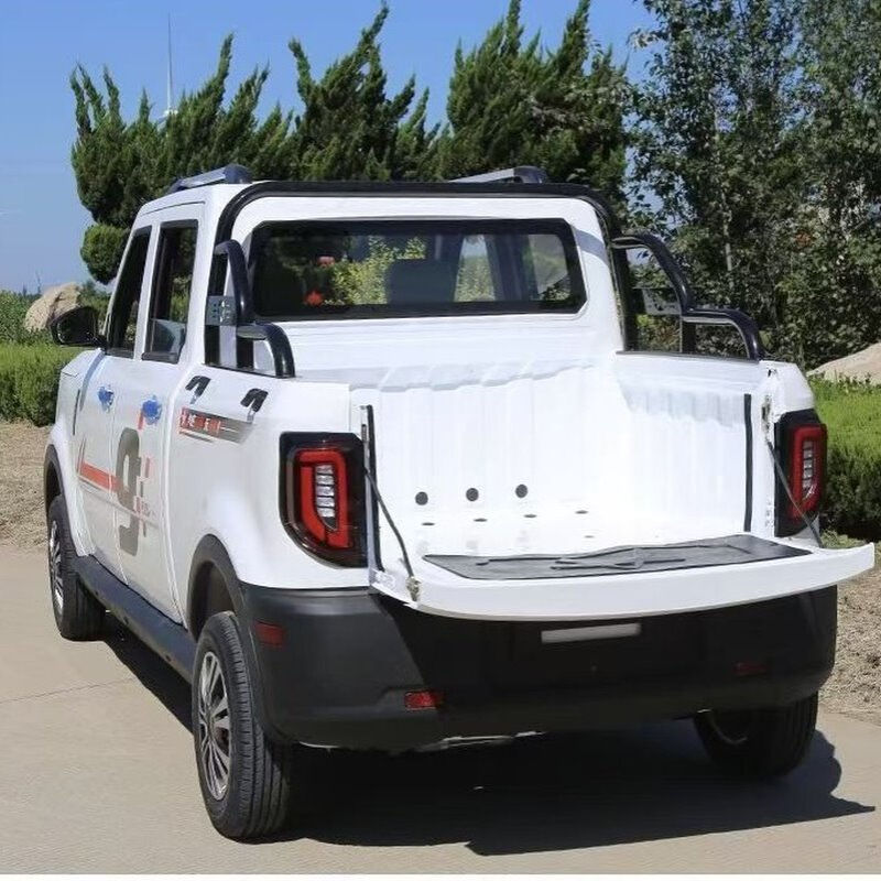 山区大功率四轮电动 家用四人座成人带斗货车加长版双排皮卡