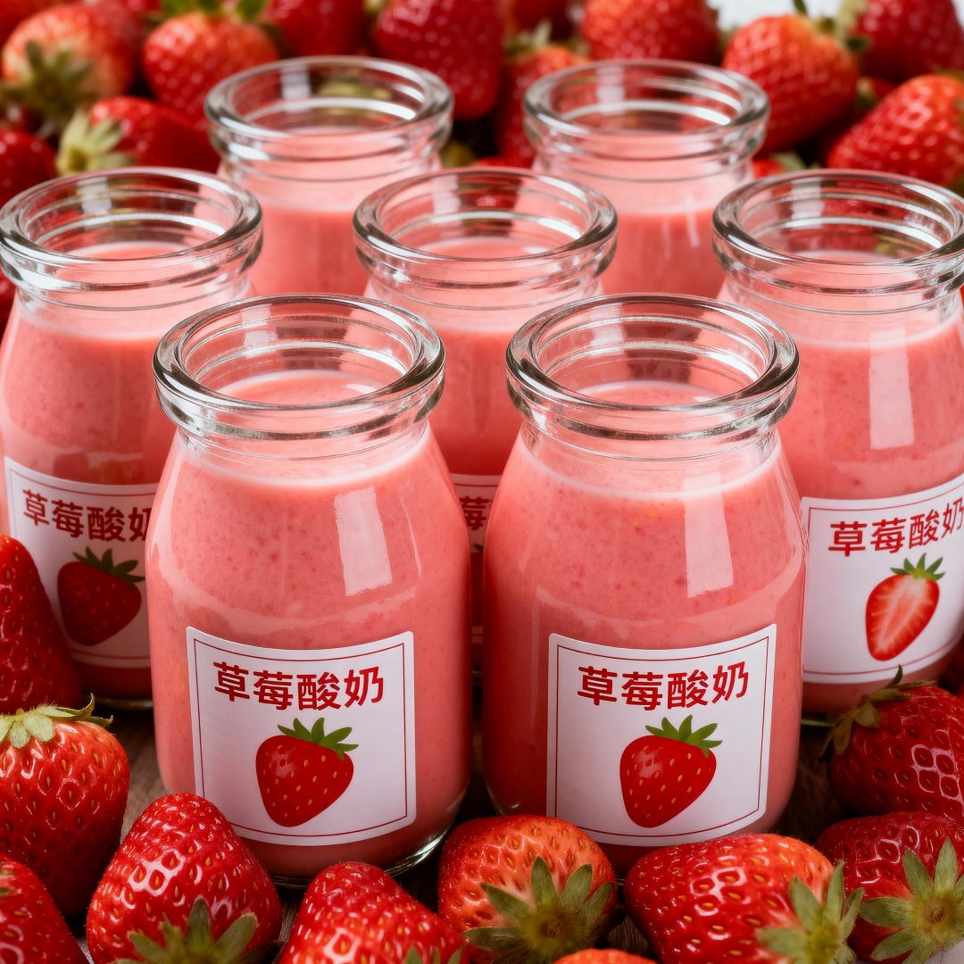 【囤年货】瓶草莓酸奶220ml*20风味饮品新日期官方推荐早餐整箱