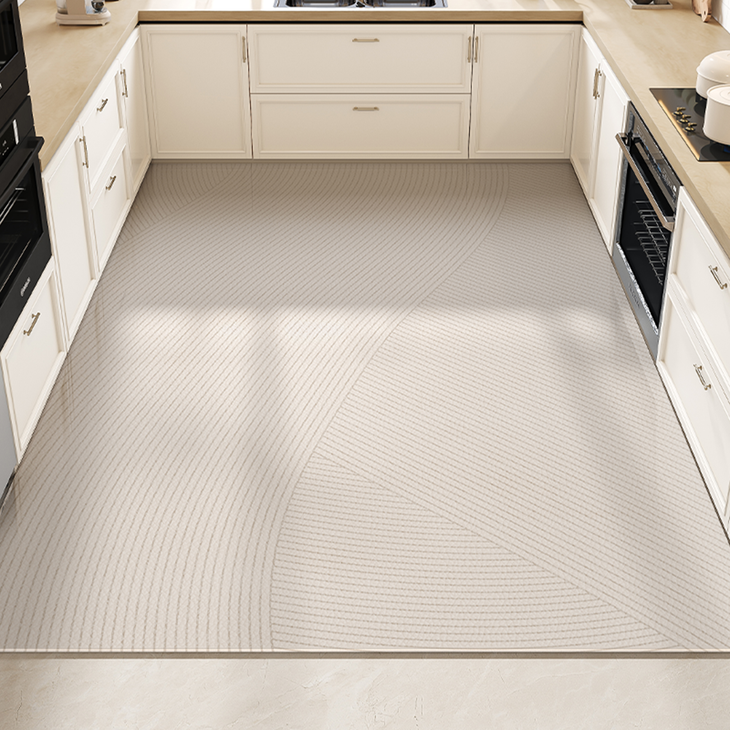 厨房地垫2024新款整铺pvc防水地毯防滑防油耐脏可擦免洗地面专用