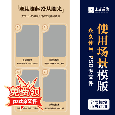 电商详情品牌介绍PS模板使用场景页面设计整套源文件素材美工包月