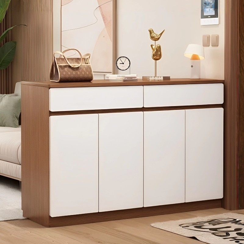 鞋柜家用门口原木风收纳柜室内入户玄关柜一体靠墙储物柜实木鞋架,3C数码配件,其它配件,淘宝优惠券,粉丝福利购,淘宝优惠卷