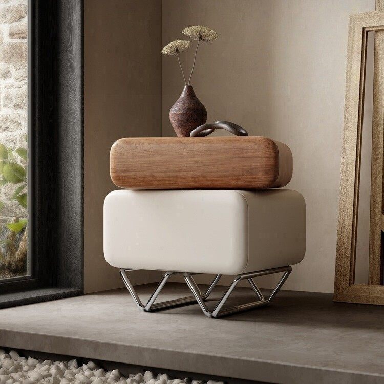 意式极简床头柜设计师小户型卧室储物柜侘寂风大容量旋转床边柜,3C数码配件,其它配件,淘宝优惠券,粉丝福利购,淘宝优惠卷