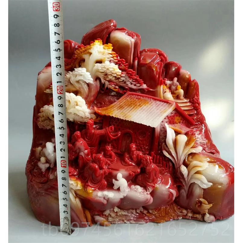 新款石天然原石石头摆件合家石欢 仿寿石山雕刻芙奇蓉石 玉石雕玉